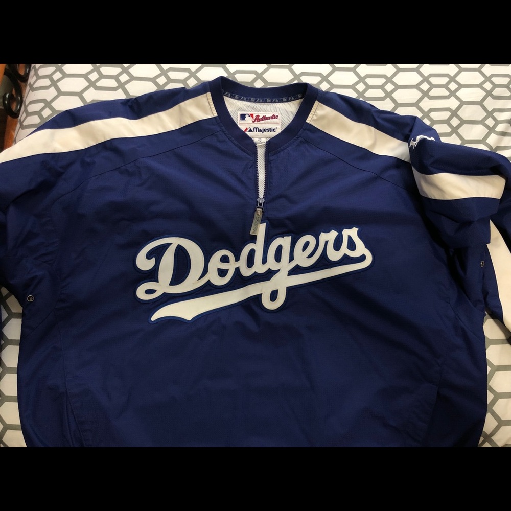 Los Angeles Dodgers Majestic Pull Over Jacket